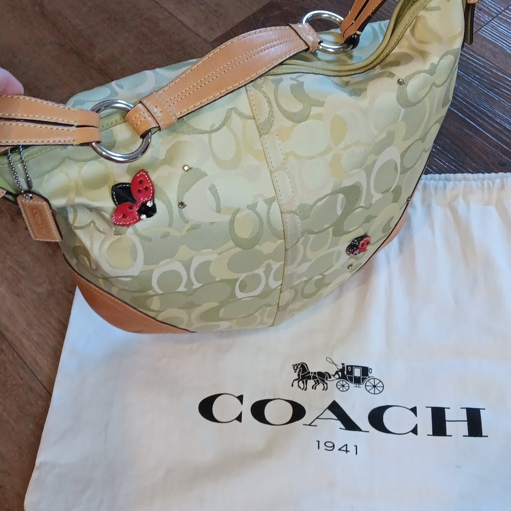 *Upcycled Coach Y2k Green Hobo With Coach Ladybugs 🐞 - Picture 17 of 17